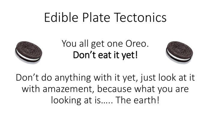 Oreo cookies and plate tectonics